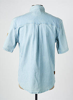 Chemise manches courtes coupe cintrée bleu DAYTONA homme