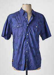 Chemise manches longues poches bleu DAYTONA homme