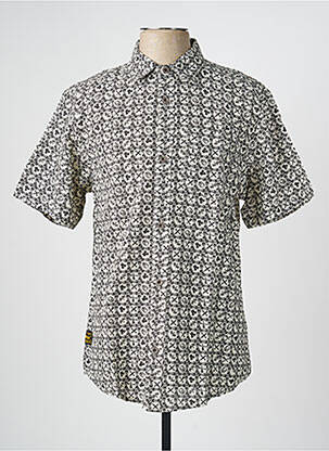 Chemise manches courtes imprimé fantaisie blanc DAYTONA homme