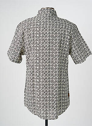 Chemise manches courtes imprimé fantaisie blanc DAYTONA homme