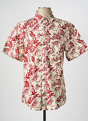Chemise manches courtes imprimé fantaisie beige DAYTONA homme