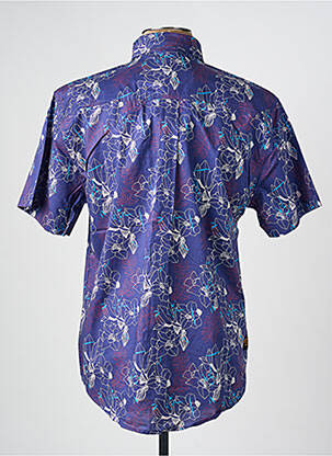 Chemise manches courtes imprimé fantaisie bleu DAYTONA homme