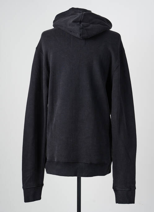 Sweat-shirt à capuche tissage jersey manches longues noir DAYTONA homme