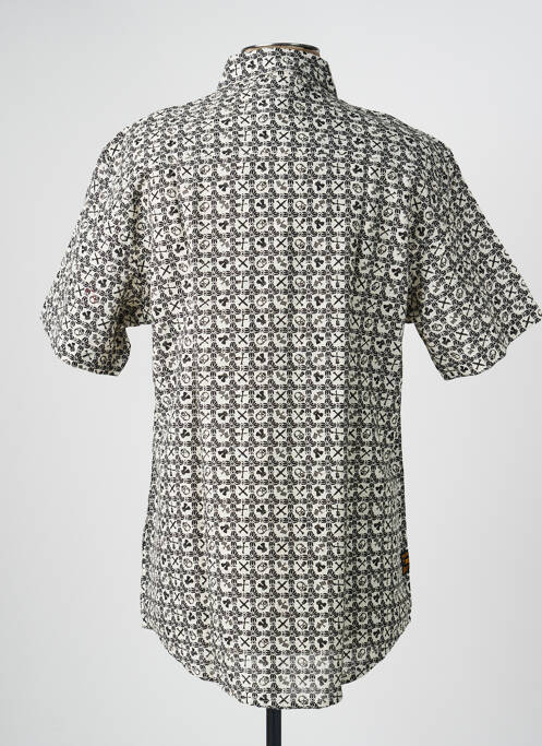 Chemise manches courtes imprimé fantaisie blanc DAYTONA homme
