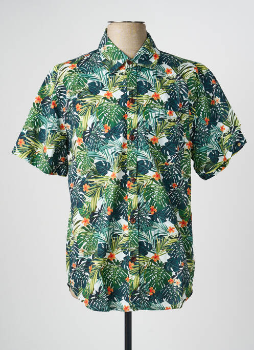 Chemise manches courtes coupe droite vert DAYTONA homme