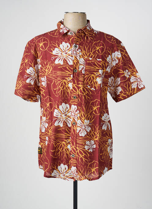 Chemise manches courtes coupe droite marron DAYTONA homme