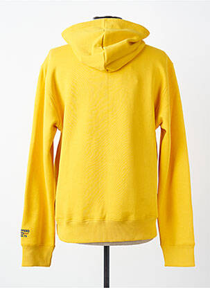 Sweat-shirt à capuche poches manches longues jaune DAYTONA homme