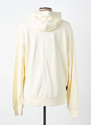 Sweat-shirt à capuche sérigraphie floquée manches longues beige DAYTONA homme