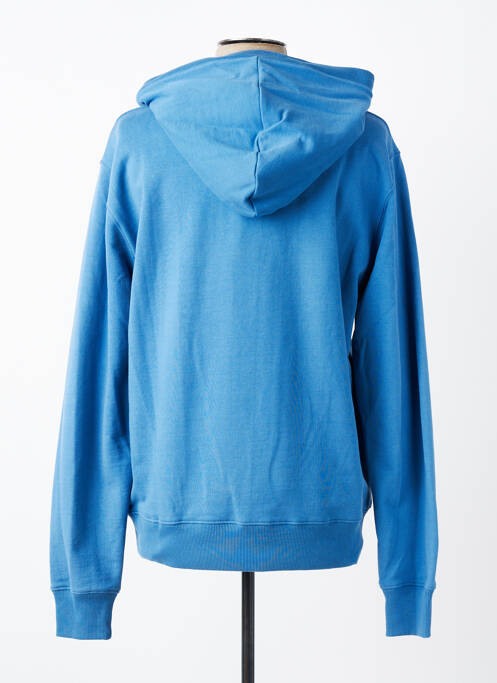 Sweat-shirt à capuche broderie manches longues bleu DAYTONA homme