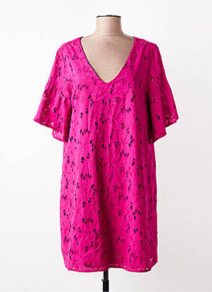 Robe courte manches courtes manches courtes rose LOLA ESPELETA femme