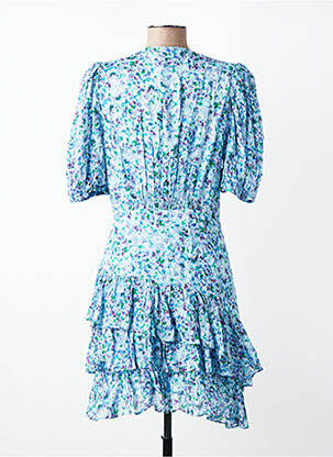 Robe courte manches courtes manches courtes bleu SUNCOO femme