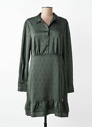 Robe courte manches longues manches longues vert LPB femme