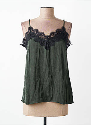 Top manches bretelles ajustables fines bretelles vert LPB femme
