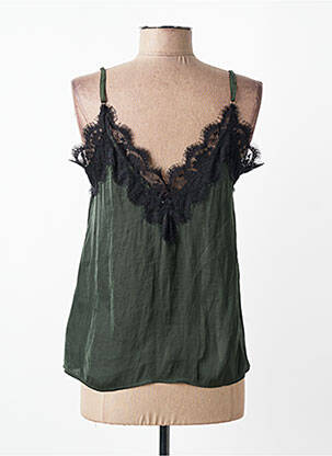 Top manches bretelles ajustables fines bretelles vert LPB femme