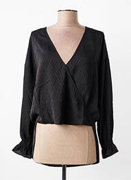 Blouse imprimé fantaisie manches longues noir LPB femme