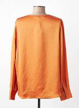 Blouse poignets boutonnés avec fente manches longues orange KOCCA femme