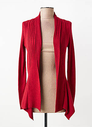 Gilet manches longues coupe cintrée rouge ESPRIT femme