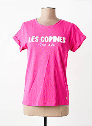 T-shirt coupe cintrée manches courtes rose C'EST BEAU LA VIE femme