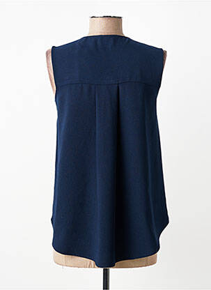 Top col v sans manche bleu ESPRIT femme