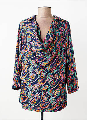 Top imprimé fantaisie manches 3/4 bleu LOLA ESPELETA femme