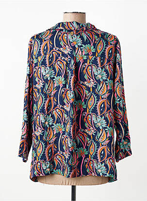 Top imprimé fantaisie manches 3/4 bleu LOLA ESPELETA femme