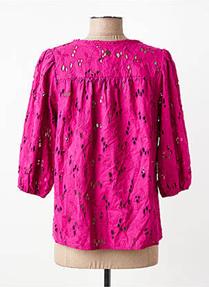 Top coupe cintrée manches 3/4 rose LOLA ESPELETA femme
