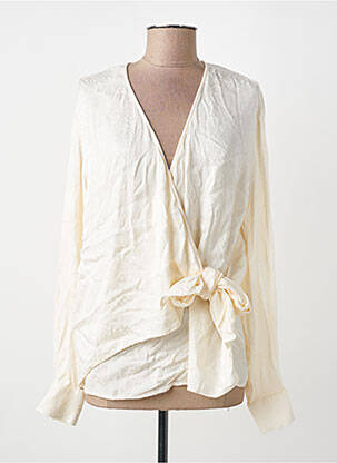 Top imprimé fantaisie manches longues beige KOCCA femme