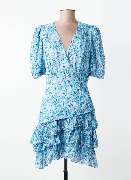 Robe courte manches courtes manches courtes bleu SUNCOO femme