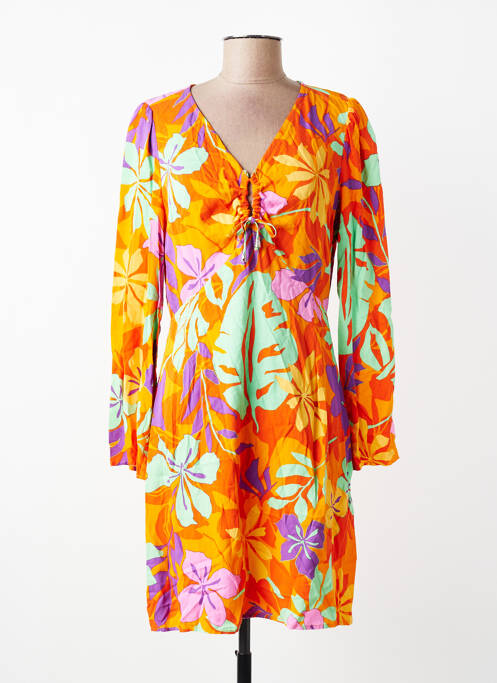 Robe courte manches longues manches longues orange LPB femme