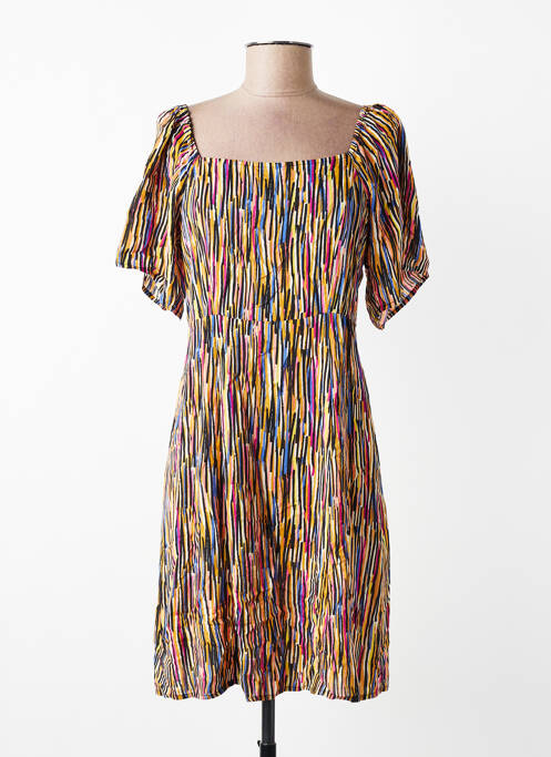 Robe mi-longue manches courtes manches courtes noir LOLA ESPELETA femme