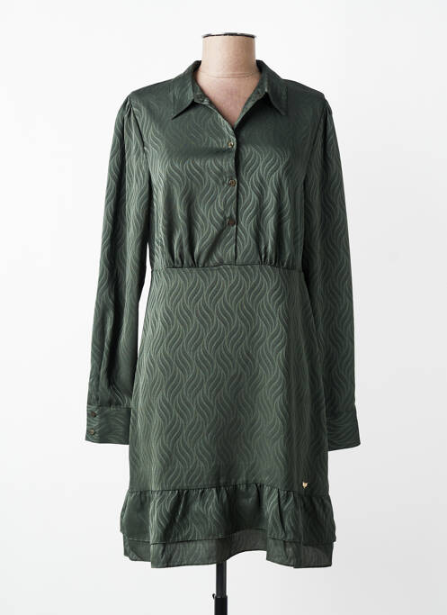 Robe courte manches longues manches longues vert LPB femme