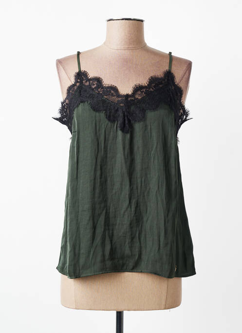 Top manches bretelles ajustables fines bretelles vert LPB femme