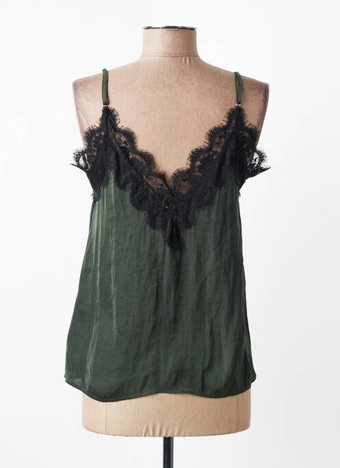Top manches bretelles ajustables fines bretelles vert LPB femme