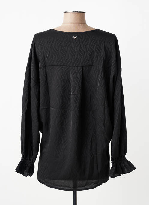 Blouse imprimé fantaisie manches longues noir LPB femme