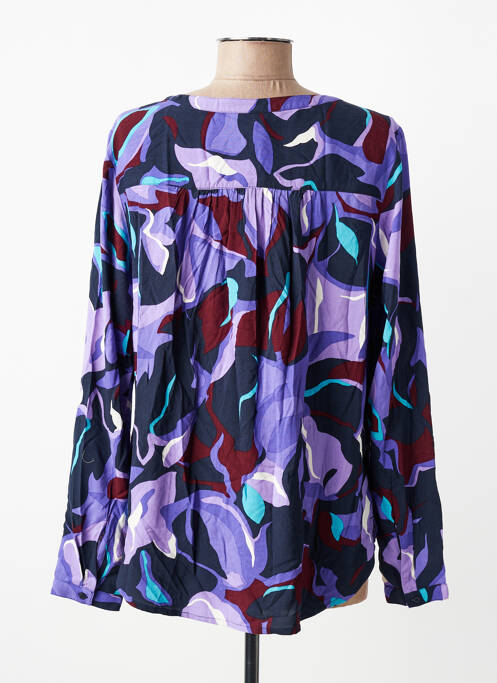 Blouse tissage popeline manches longues violet STREET ONE femme