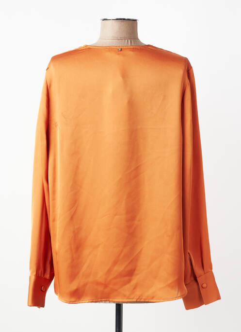 Blouse poignets boutonnés avec fente manches longues orange KOCCA femme