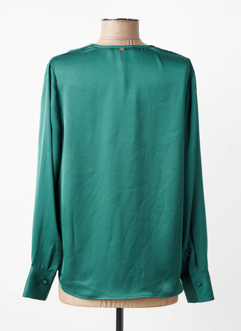Blouse poignets boutonnés avec fente manches longues vert KOCCA femme