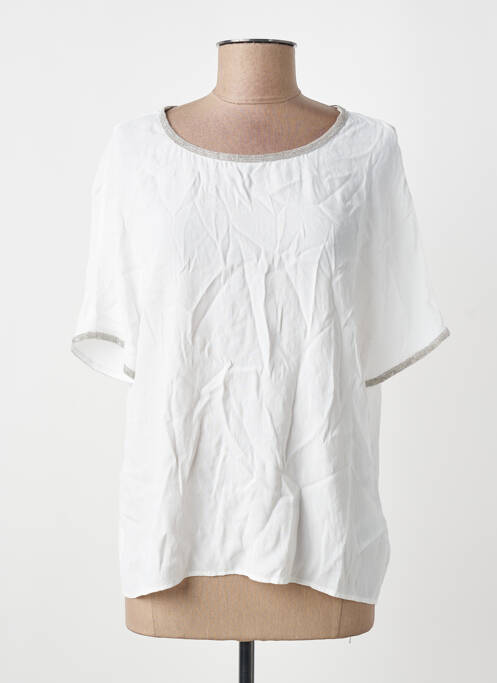Top manches courtes manches courtes blanc KOCCA femme