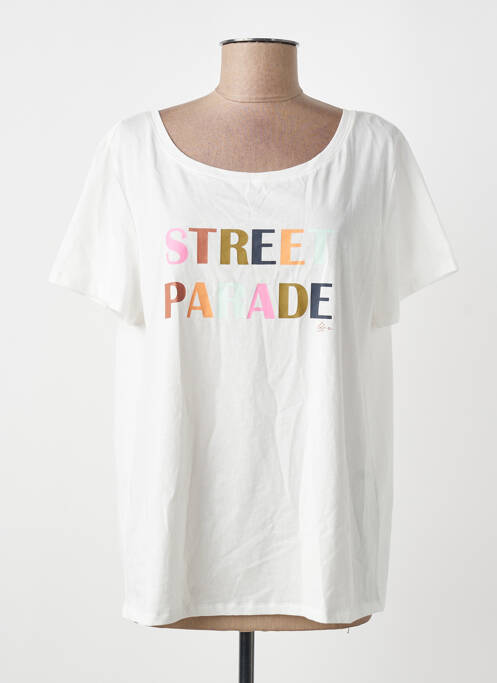 T-shirt sérigraphie floquée manches courtes blanc LOLA ESPELETA femme