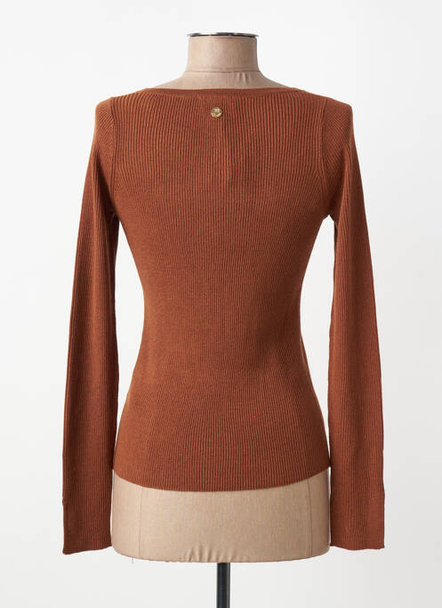 Pull coupe cintrée manches longues marron LOLA ESPELETA femme
