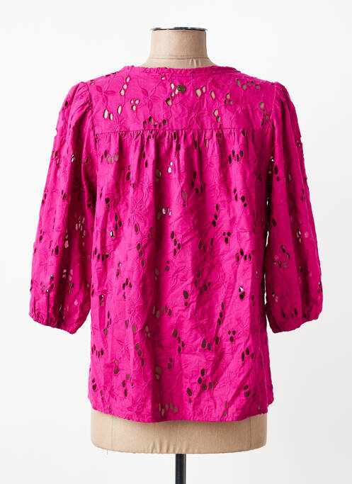 Top coupe cintrée manches 3/4 rose LOLA ESPELETA femme