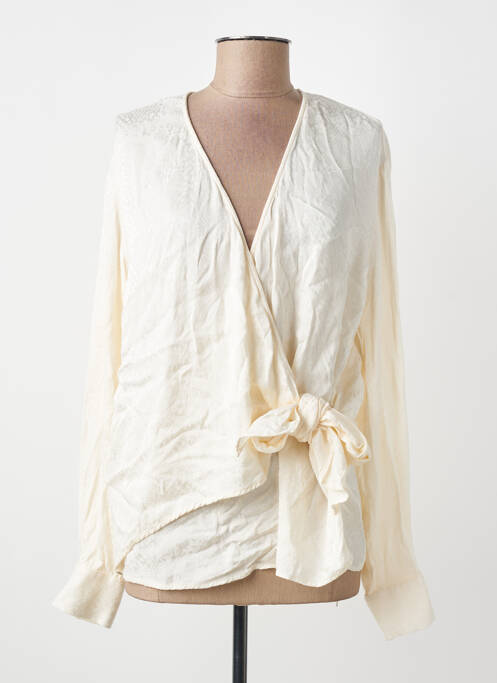 Top imprimé fantaisie manches longues beige KOCCA femme