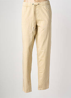 Pantalon droit taille élastique beige ESPRIT femme