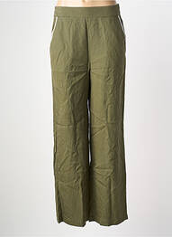 Pantalon droit taille élastique vert KOCCA femme