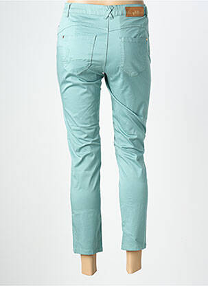 Pantalon 7/8 fermeture zippée sous rabat boutonné bleu LOLA ESPELETA femme