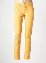 Pantalon chino tissage popeline taille normale jaune LOLA ESPELETA femme