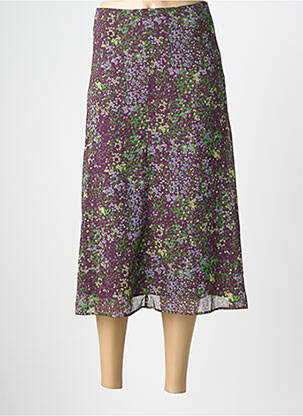 Jupe longue imprimé fantaisie violet ESPRIT femme