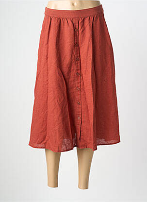 Jupe mi-longue coupe évasée marron ESPRIT femme