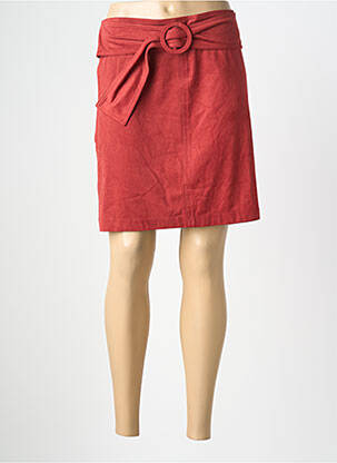 Jupe courte coupe droite orange MOLLY BRACKEN femme