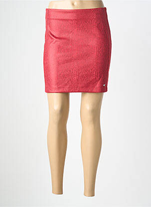 Jupe courte coupe droite rouge LPB femme